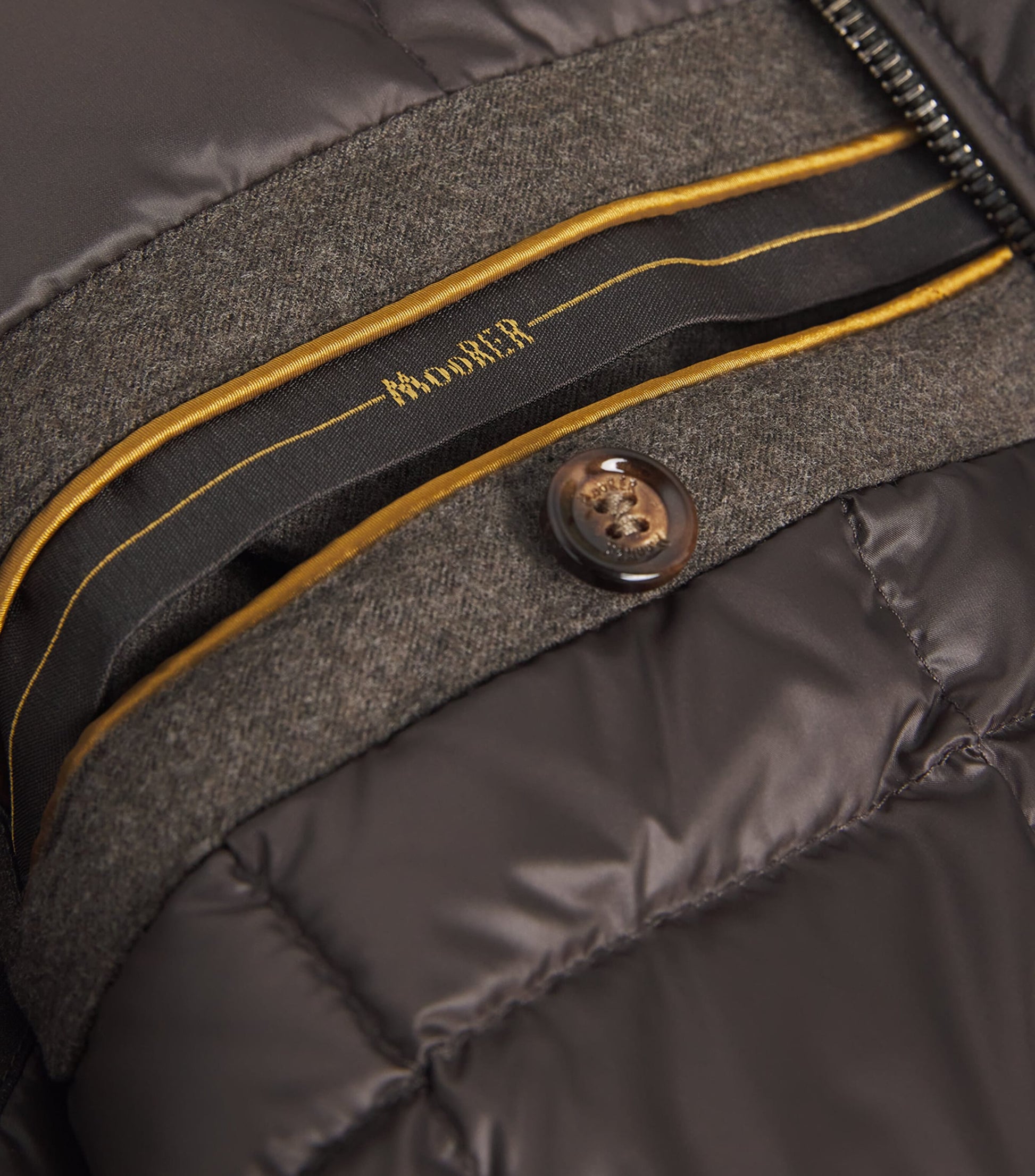 Grey Suede Down Adelsio Bomber Jacket