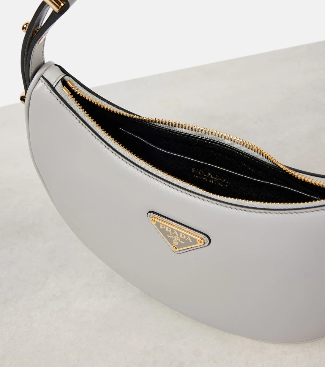 Prada - Arqué Small leather shoulder bag