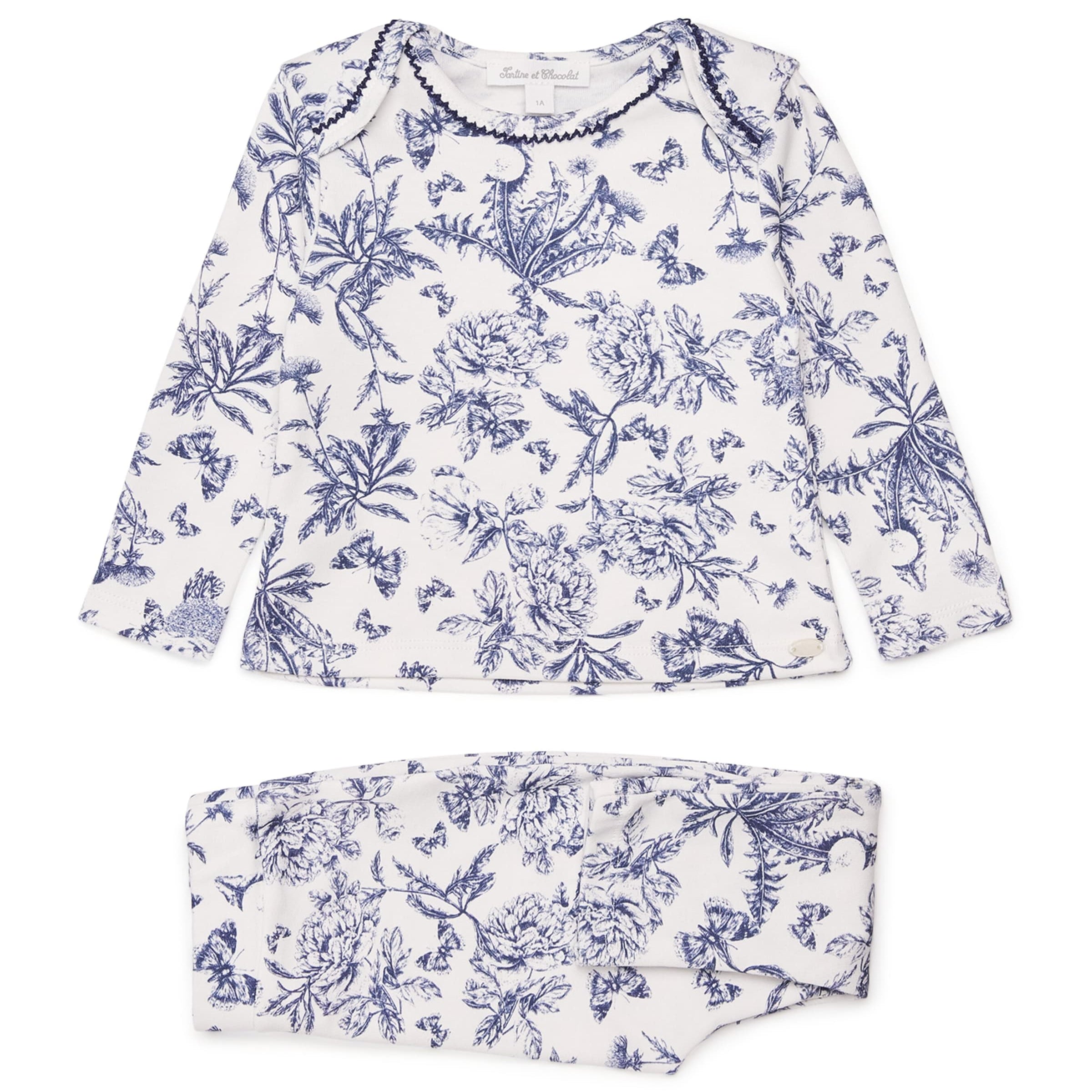 Cotton-Blend Toile de Jouy Pyjamas (1-24 Months)