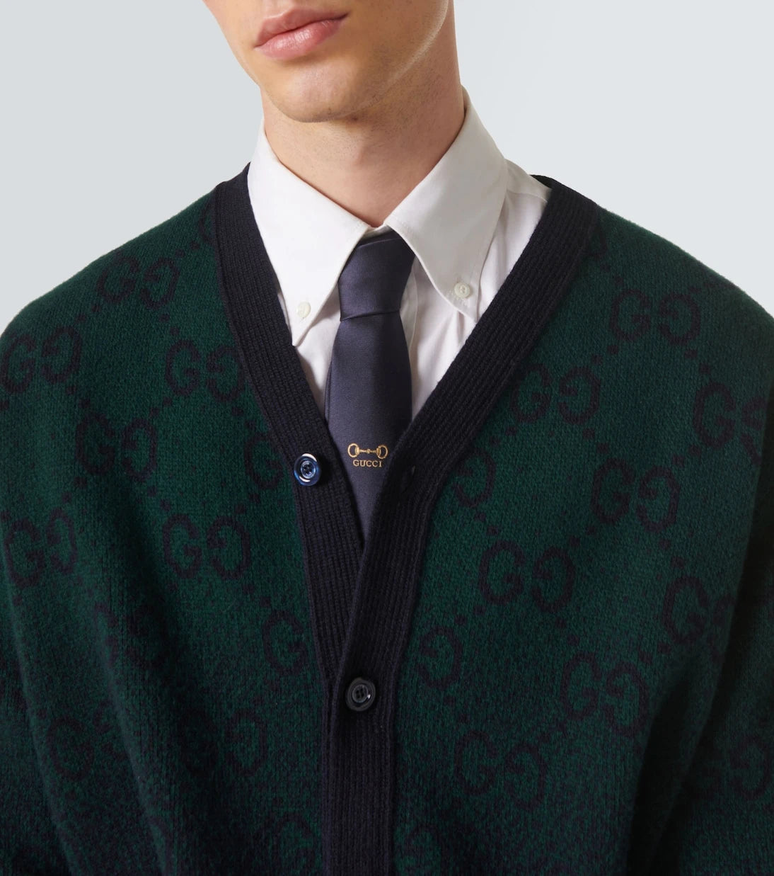 Gucci - Horsebit silk jacquard tie