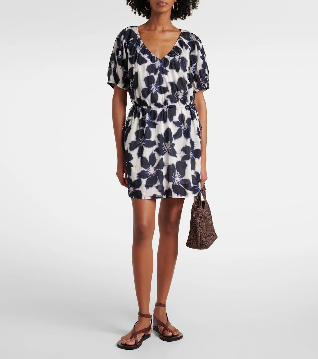 Velvet - Hazel floral cotton voile minidress