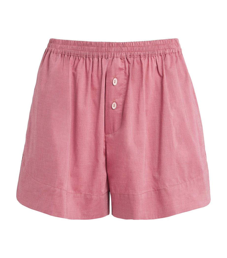 Faithfull the Brand Pink Cotton Lonia Shorts