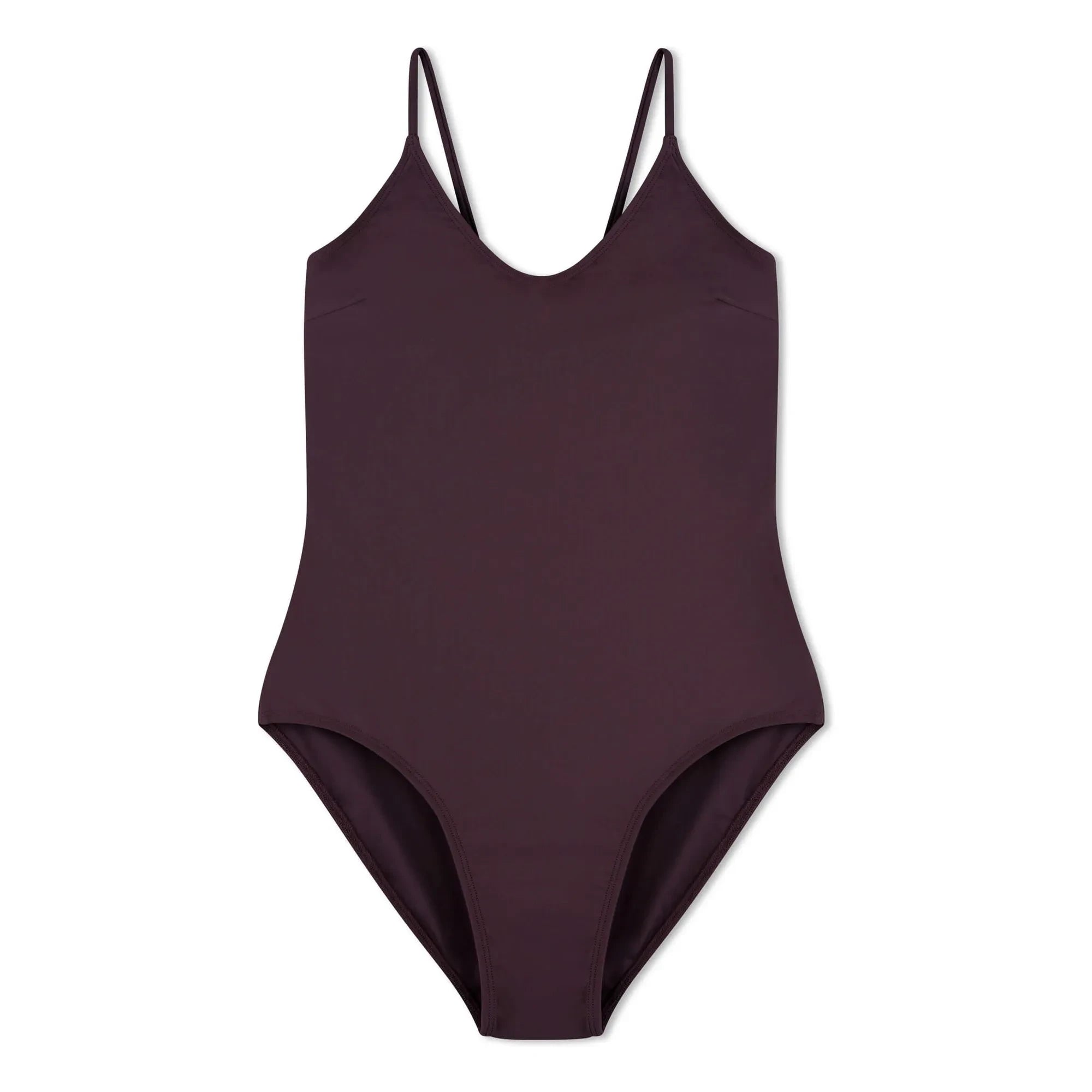 Matona - 1-piece V-neck jersey Recycled fibers | Aubergine