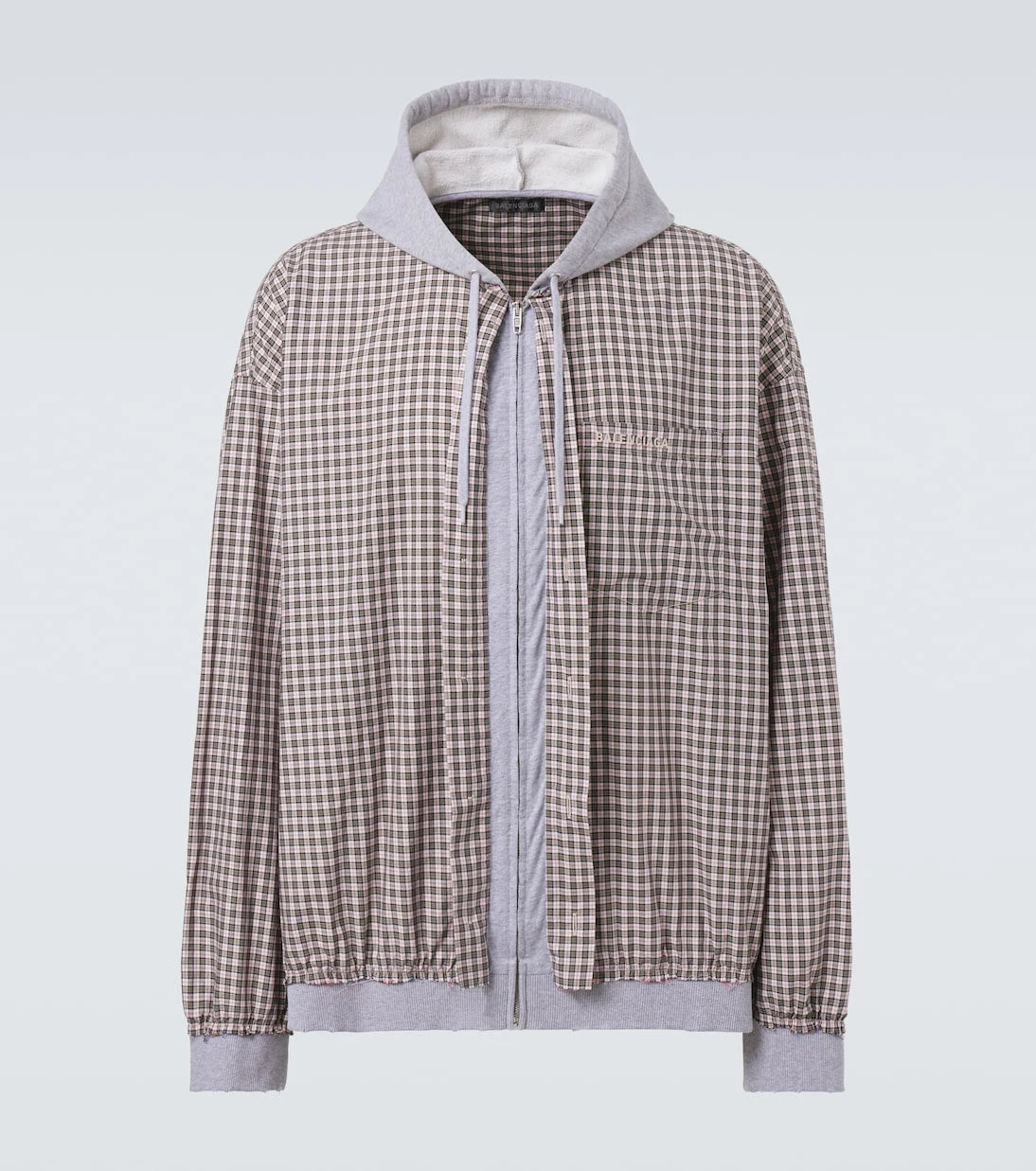 Balenciaga - Checked cotton poplin jacket