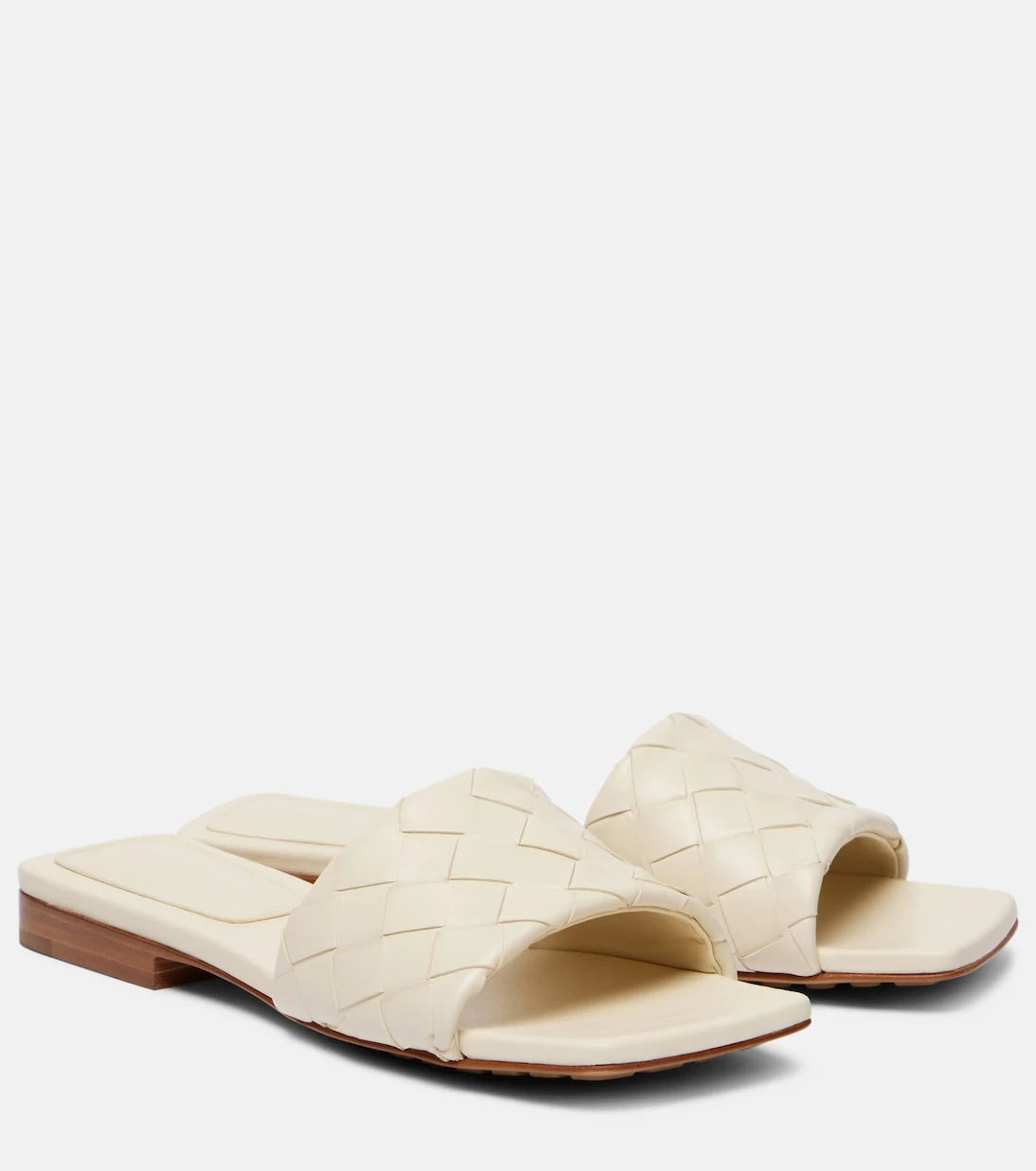 Bottega Veneta - Parco Intrecciato leather slides