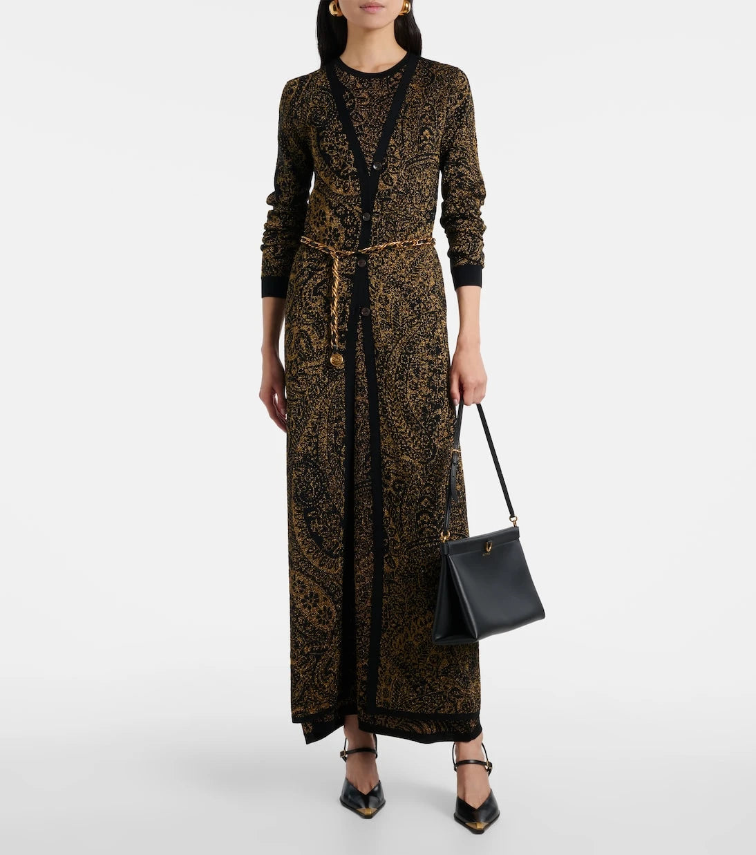 Etro - Wool-blend jacquard maxi dress