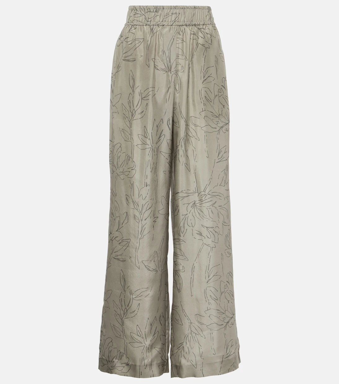 Brunello Cucinelli - Floral silk wide-leg pants