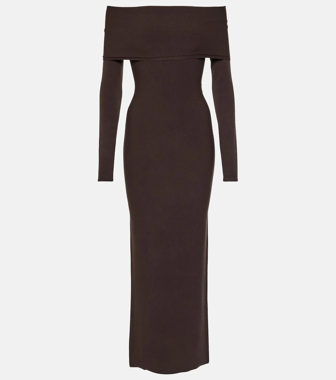 Alaïa - Off-shoulder jersey midi dress