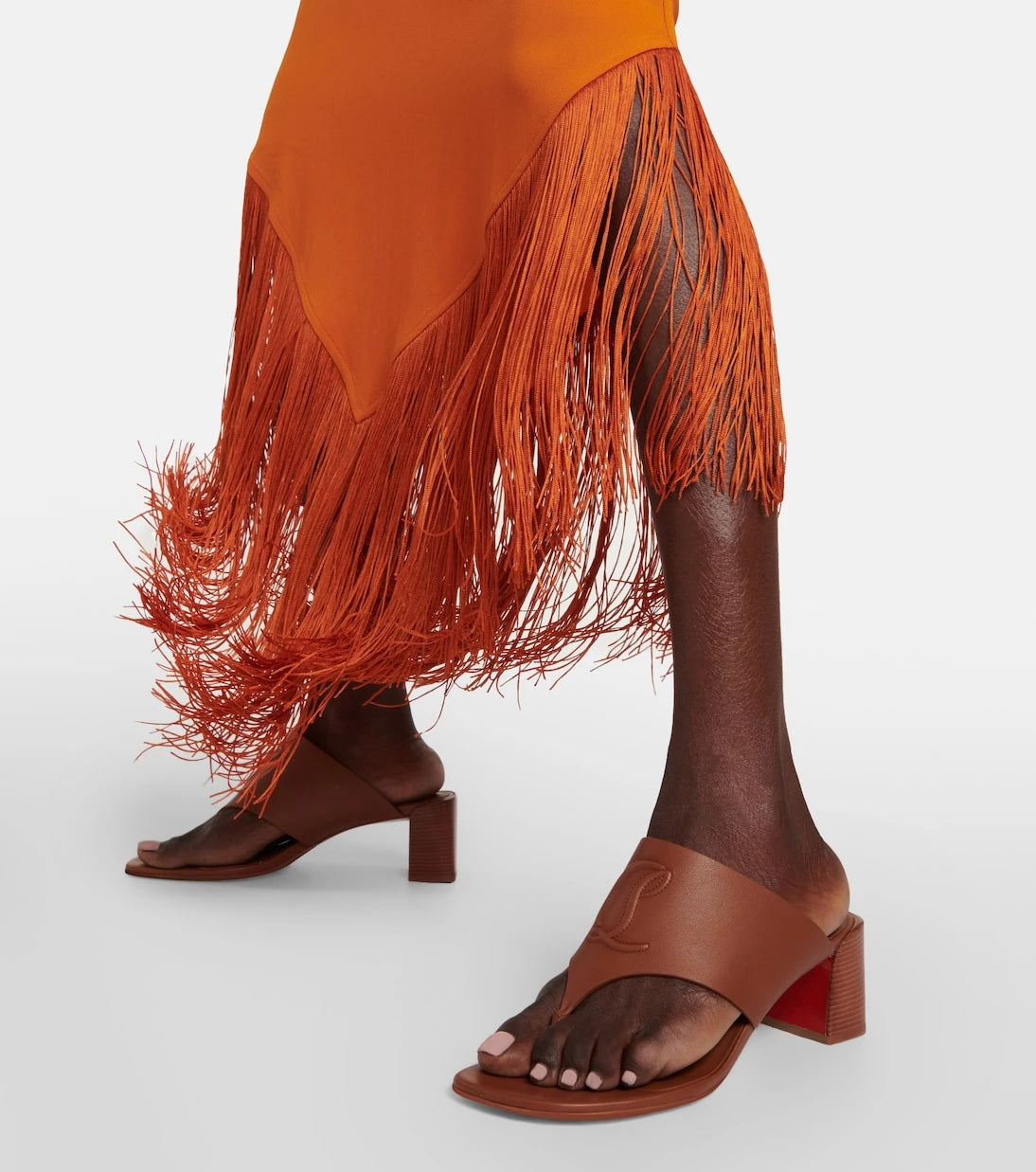 Christian Louboutin - صنادل CL Tongamule الجلدية