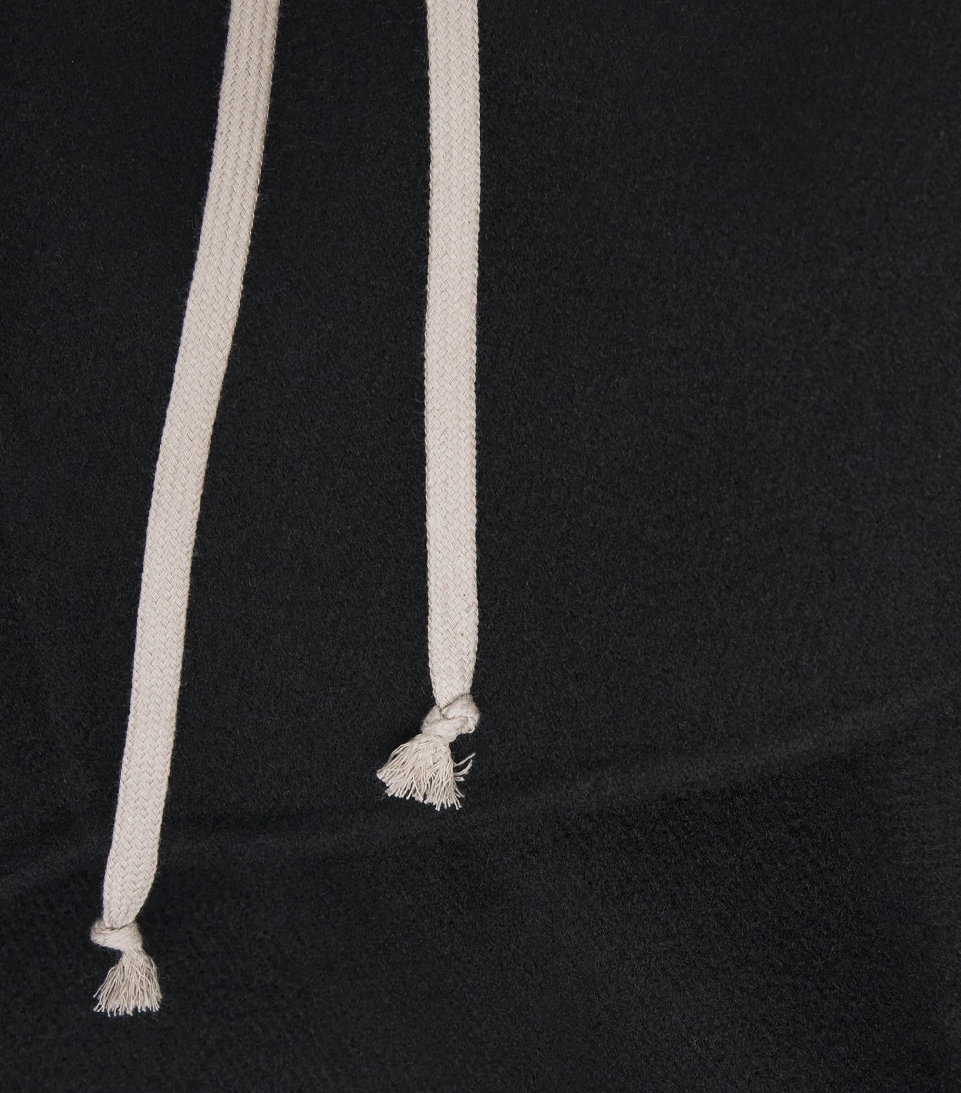 Rick Owens Black Cashmere Double-Faced Tunic Hoodie