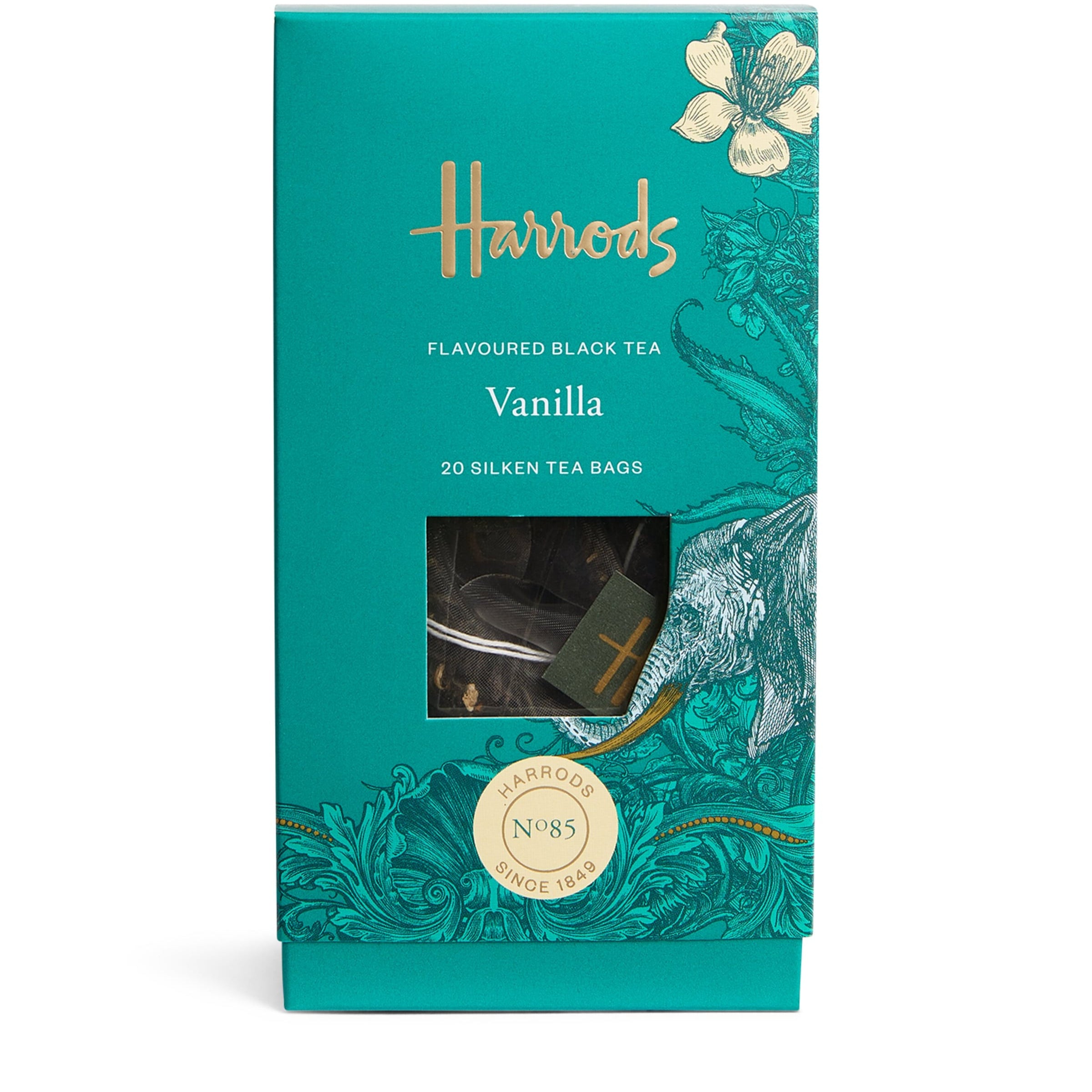 Harrods No.85 Vanilla Flavoured Black Tea (20 Silken Tea Bags)