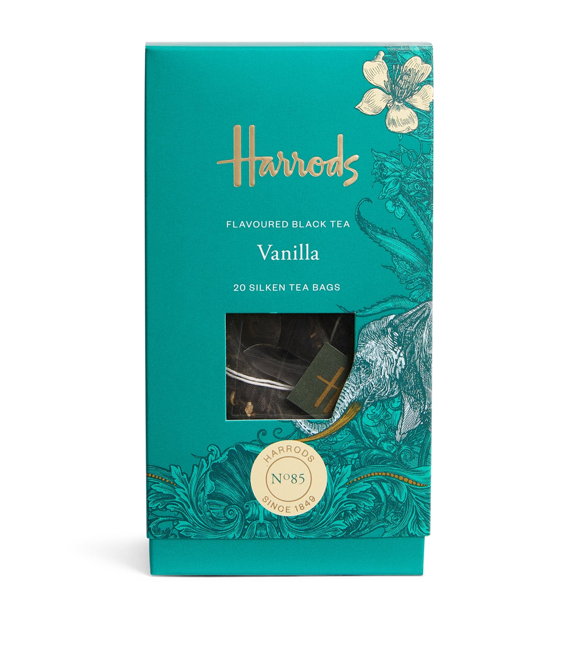 Harrods No.85 Vanilla Flavoured Black Tea (20 Silken Tea Bags)