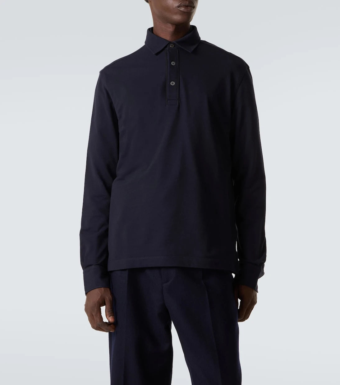 Zegna - Cotton piqué polo sweater