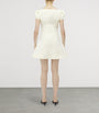 McQueen White Wool-Blend Mini Dress