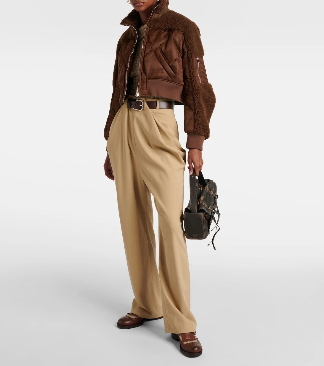 Blancha - Quilted shearling bomber jacket