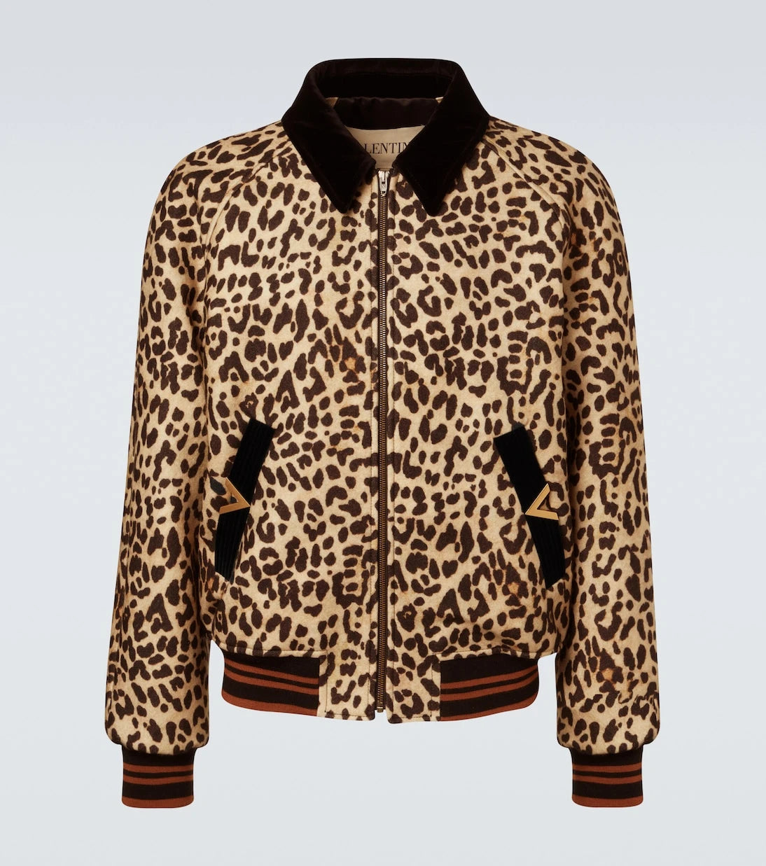 Valentino - VGold leopard-print wool blouson jacket