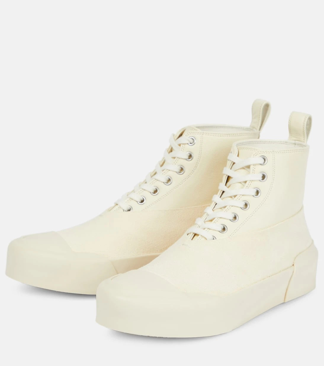 Jil Sander - Leather high-top sneakers