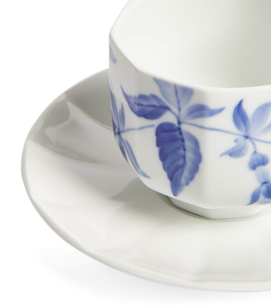 Royal Copenhagen Blomst Fuchsia Cup and Saucer
