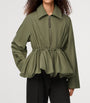 LOEWE Green Cotton Gathered Jacket
