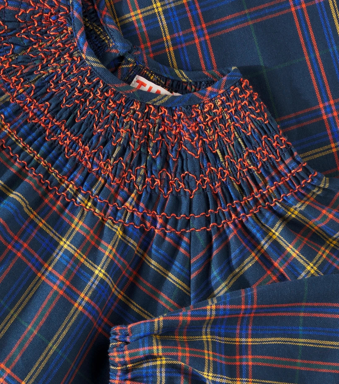 Tinycottons - Plaid smocked cotton flannel dress