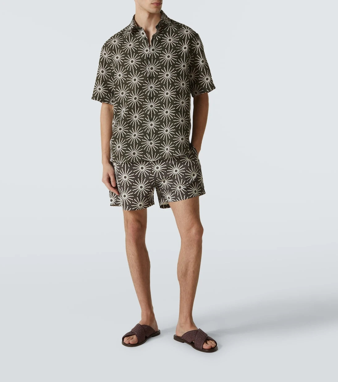 Frescobol Carioca - Castro printed linen bowling shirt