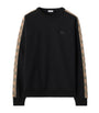 Burberry Black Cotton Check-Trim Sweatshirt