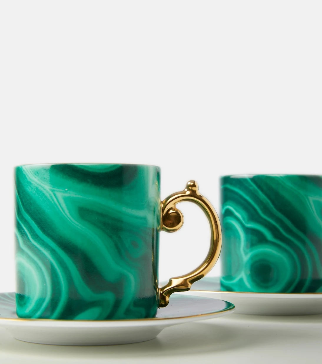 L'Objet - طقم فناجين قهوة اسبريسو وصحون من 6 قطع بتصميم الملكيت