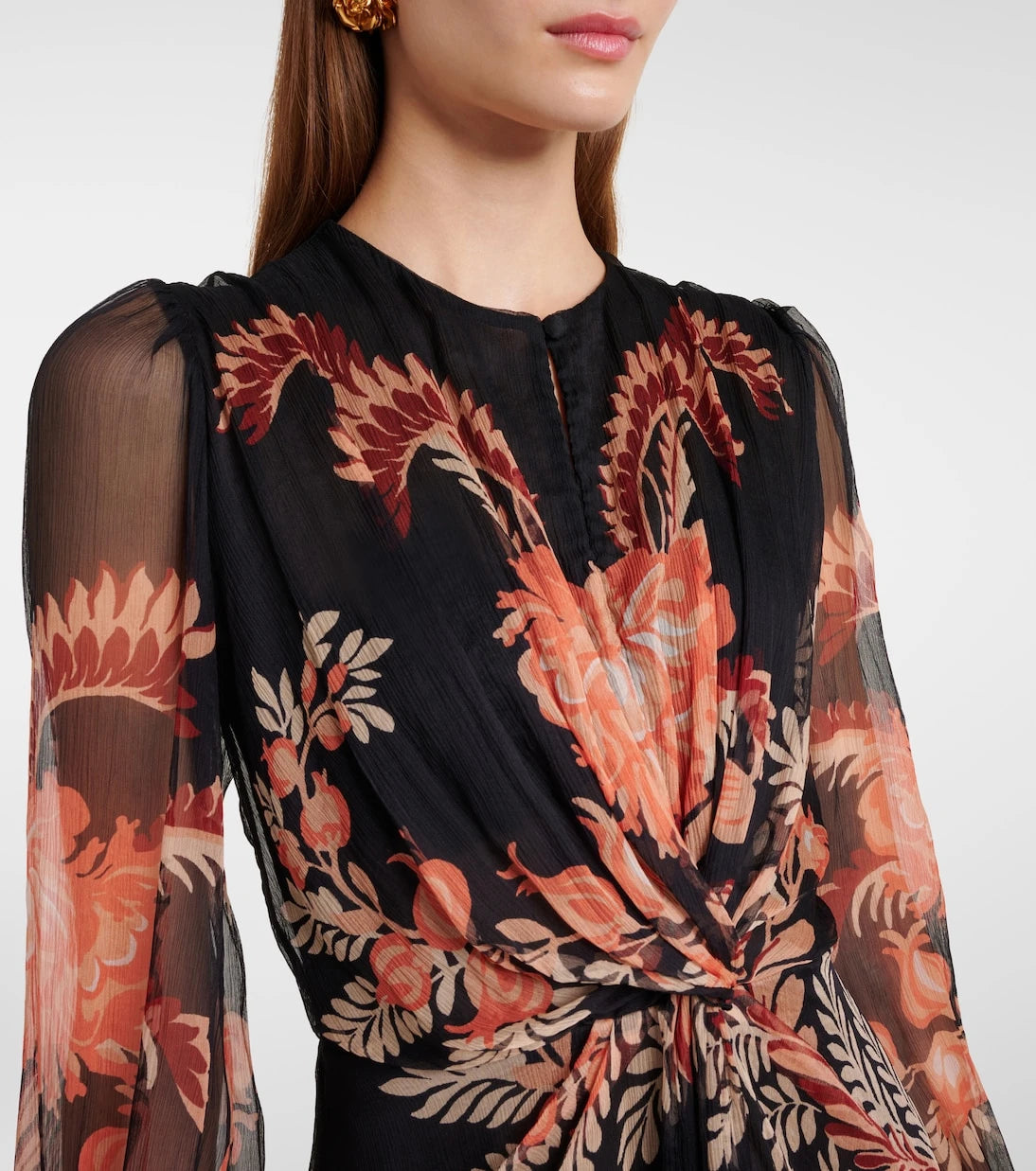 Etro - Floral silk midi dress