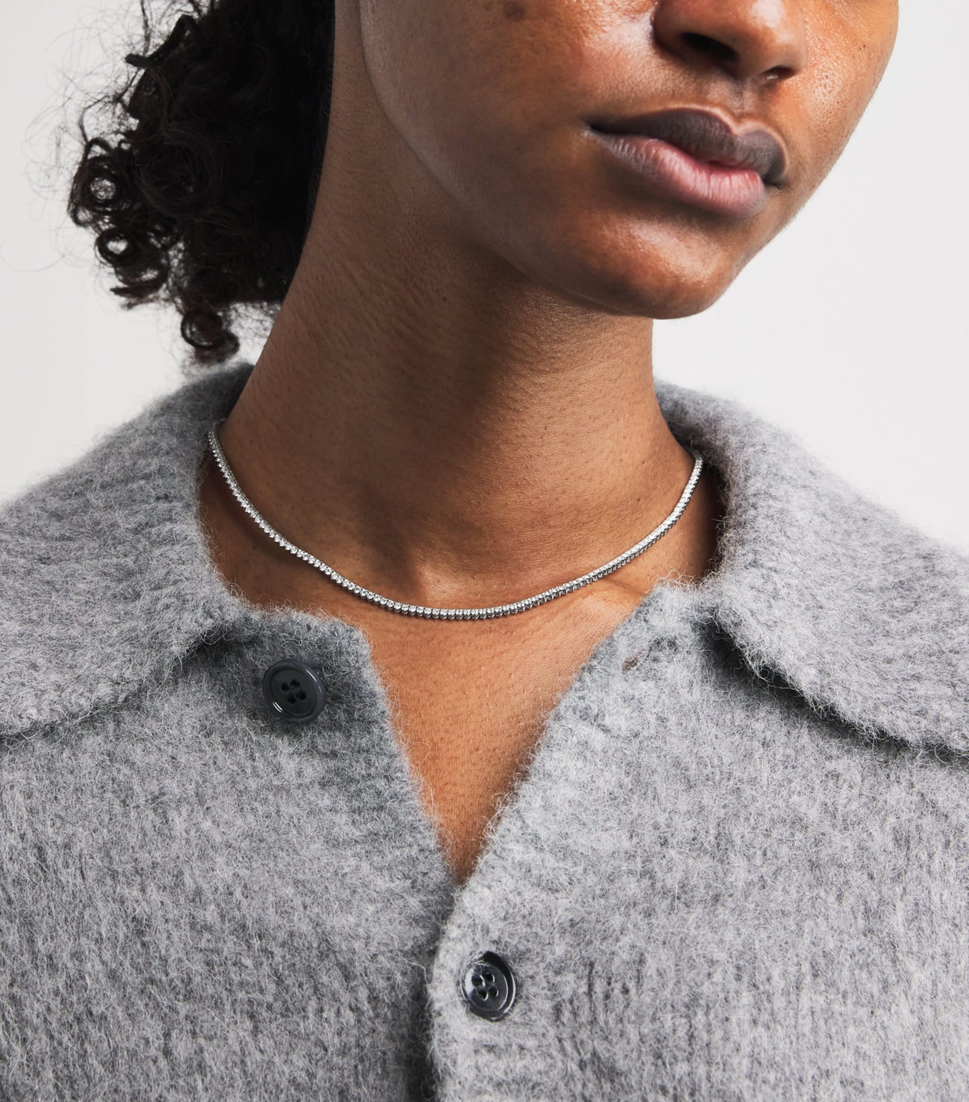 White Gold and Diamond Tennis Necklace (5.25ct)