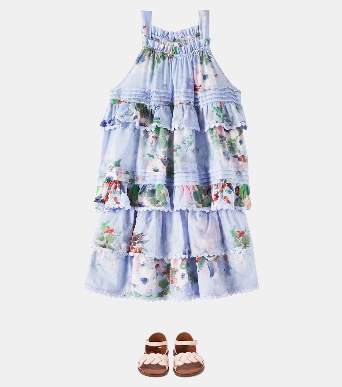 Zimmermann Kids - Everley tiered cotton skirt
