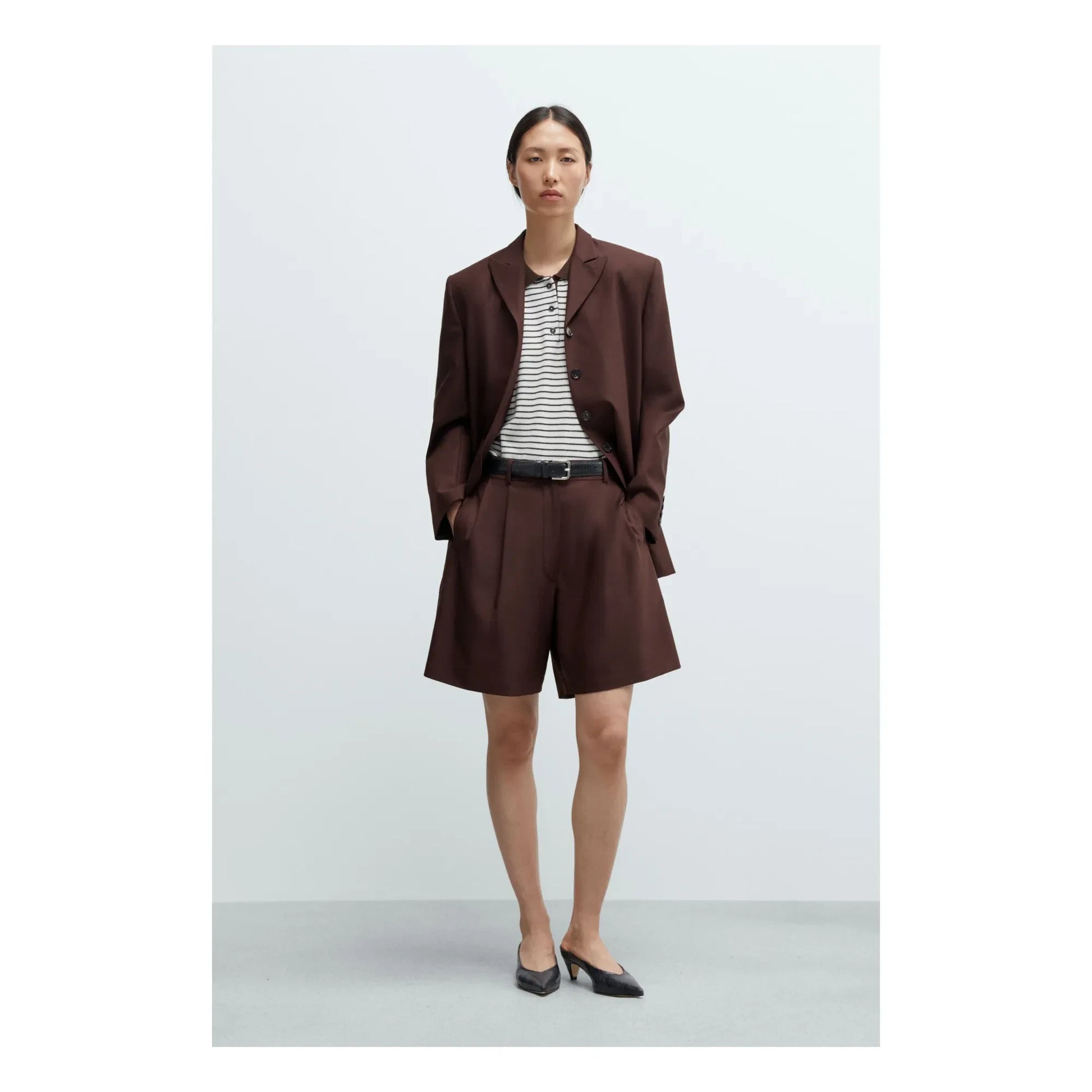 Cordera - Bermuda Tailored Wool | Burgundy