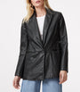 Black Leather Deri Blazer
