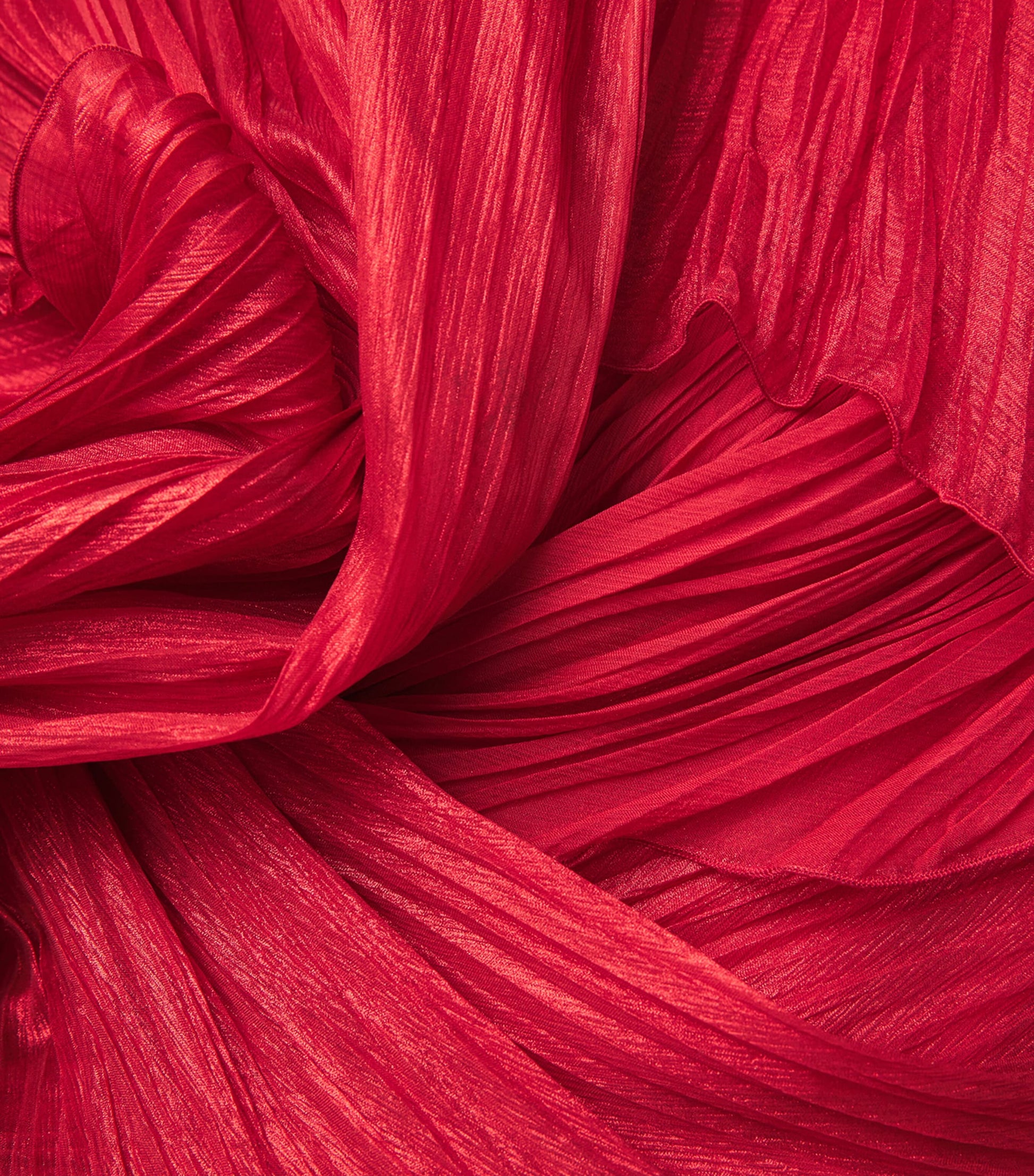 Maria Lucia Hohan Red Silk Flared-Sleeve Catia Maxi Dress