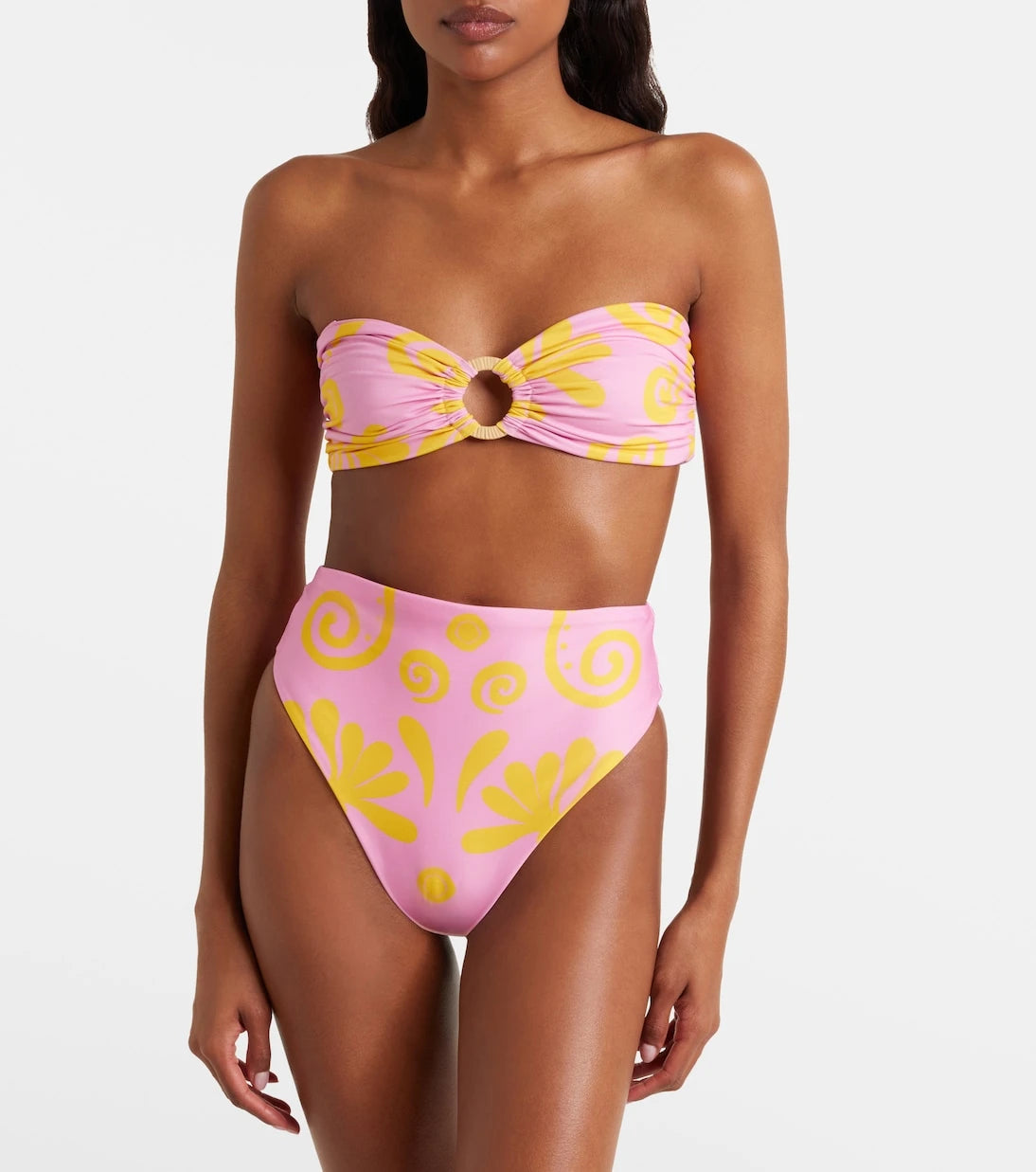 Cala de la Cruz - Lulu printed bandeau bikini top