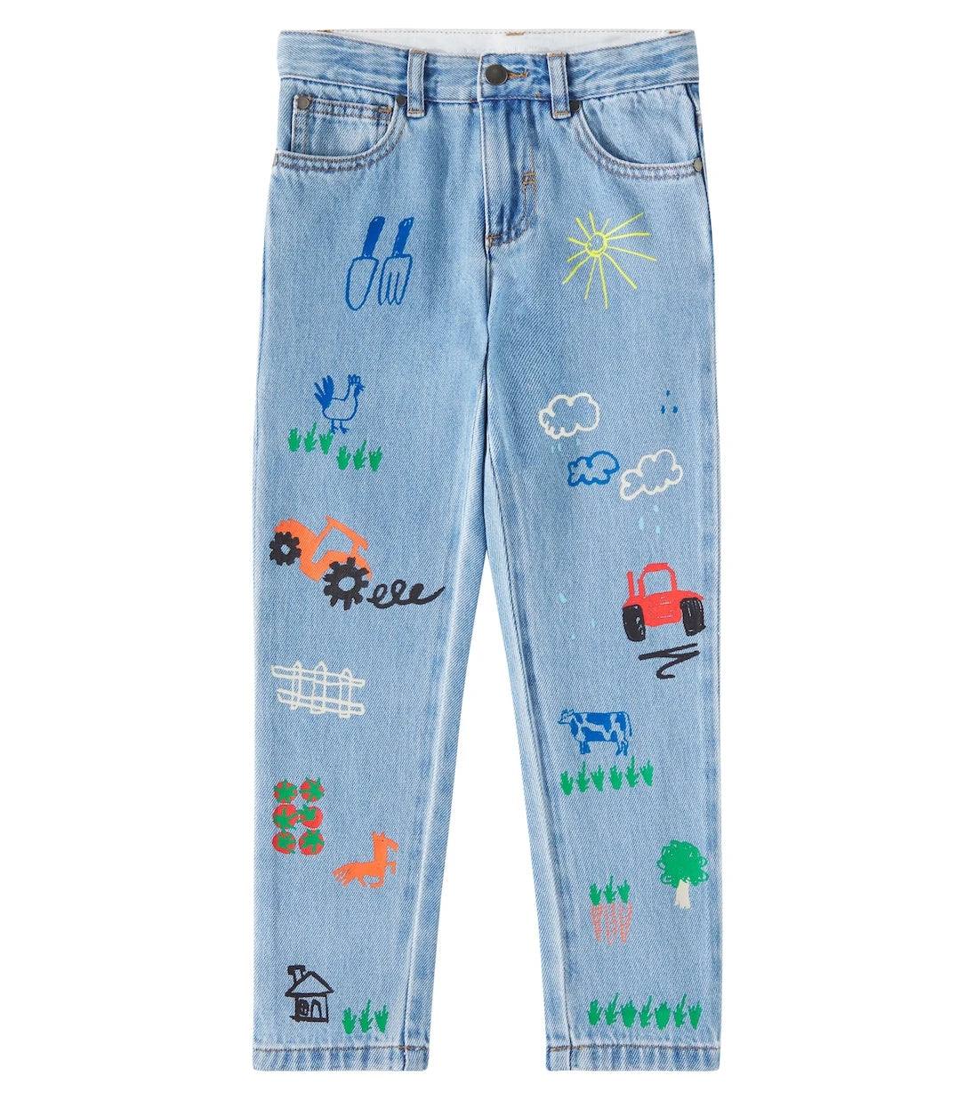 Stella McCartney Kids - بنطال جينز مطبوع