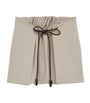LOEWE Beige Tie-Detail Mini Skirt