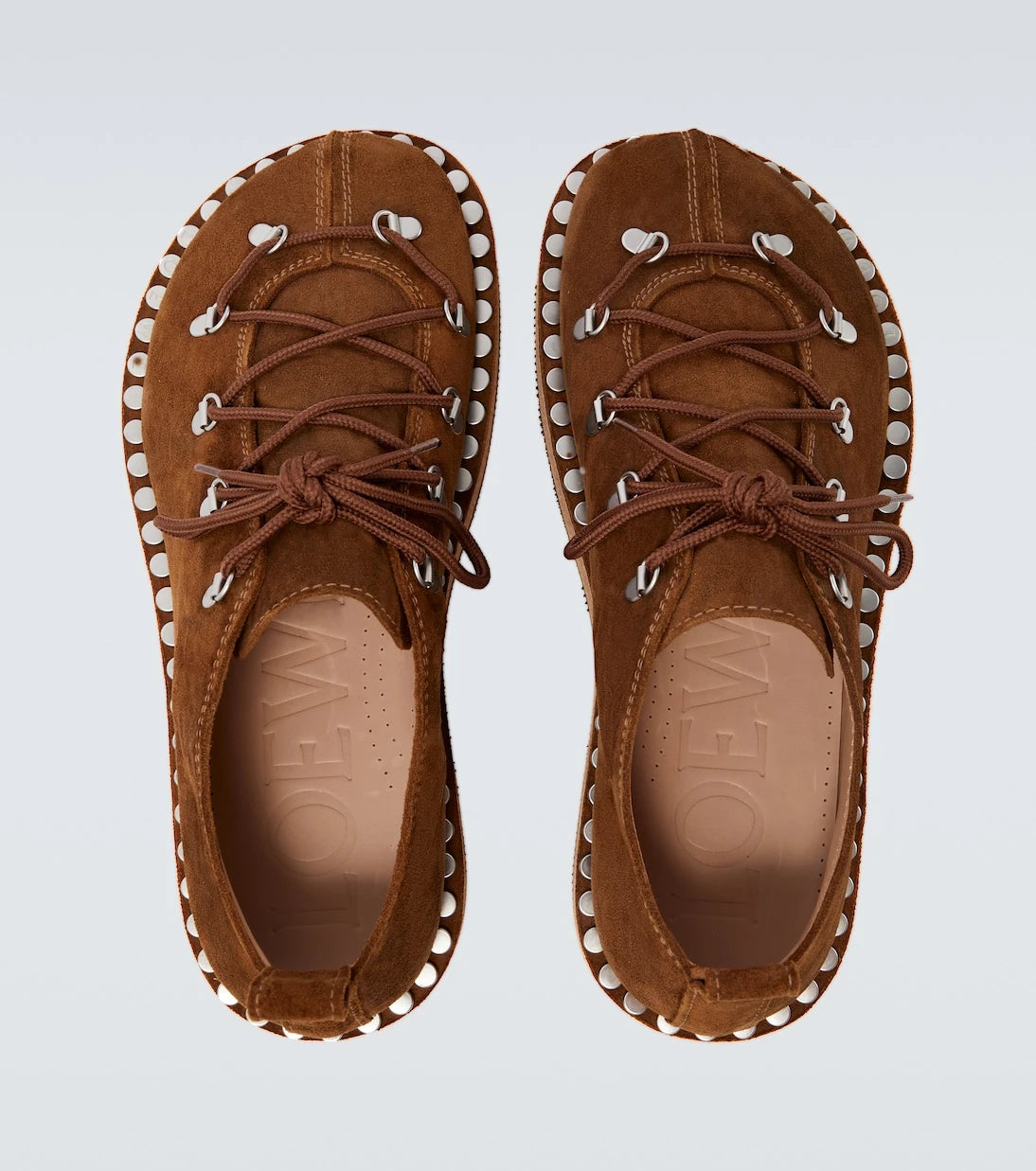 Loewe - Rivet studded suede shoes