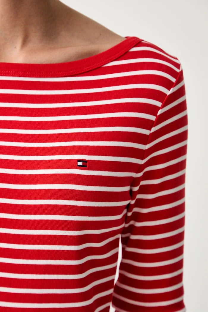 Tommy Hilfiger uzun kollu kadın pamuk bluz
