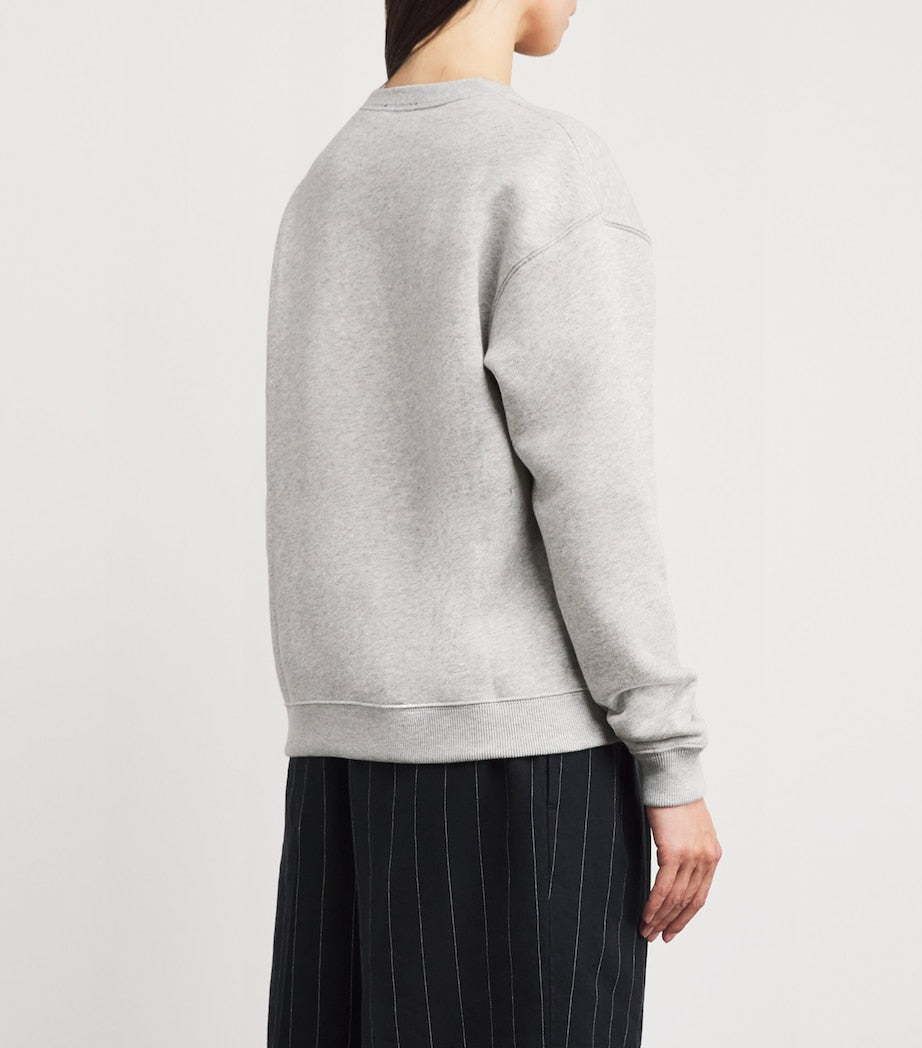 Grey Cotton-Blend Polo Bear Sweatshirt