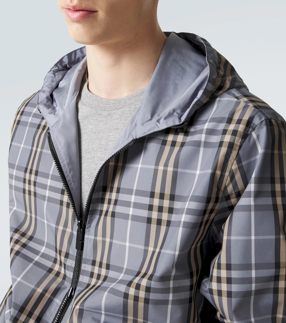 Burberry - Burberry Check reversible hooded jacket