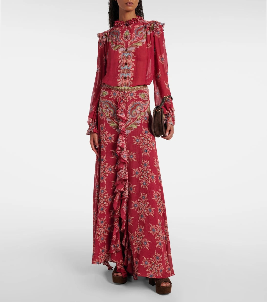 Etro - Printed crepon blouse