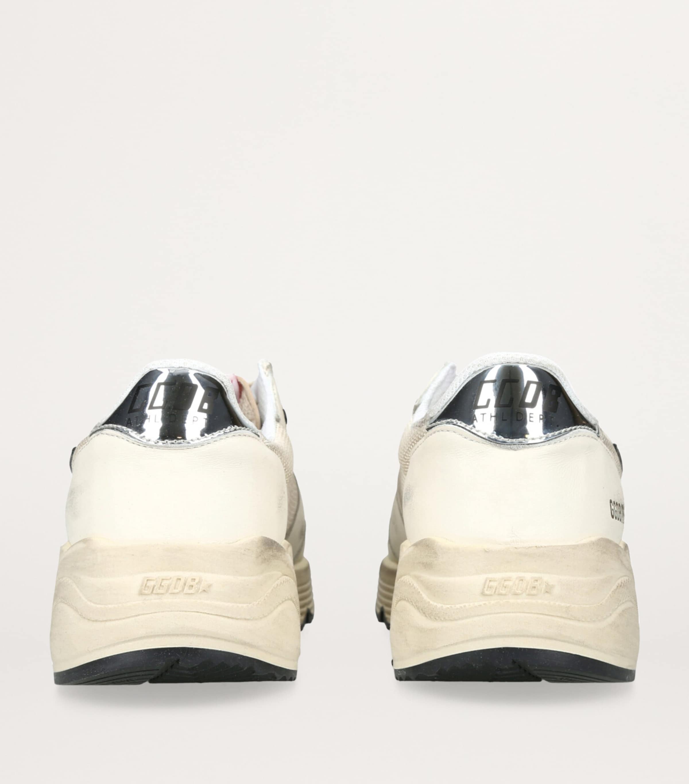 White Running Sole Sneakers