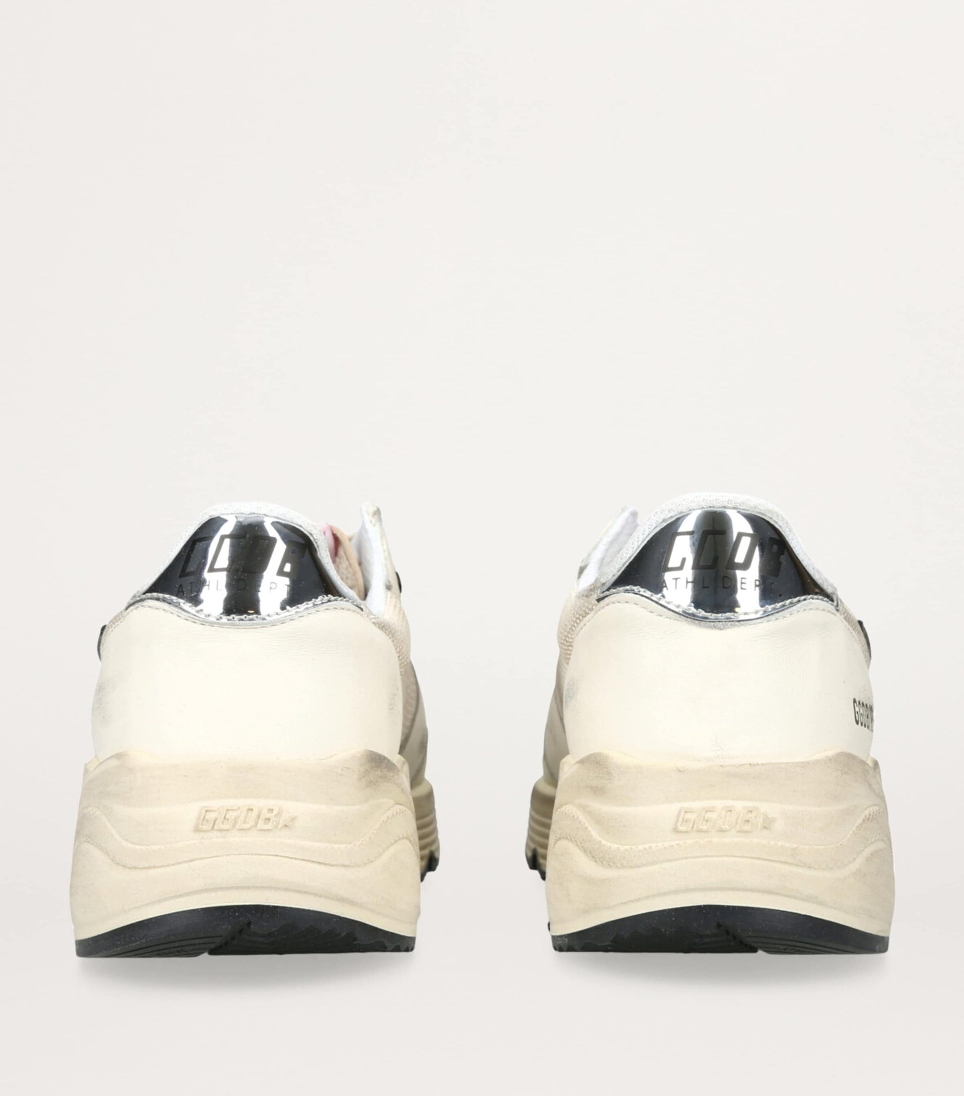 White Running Sole Sneakers