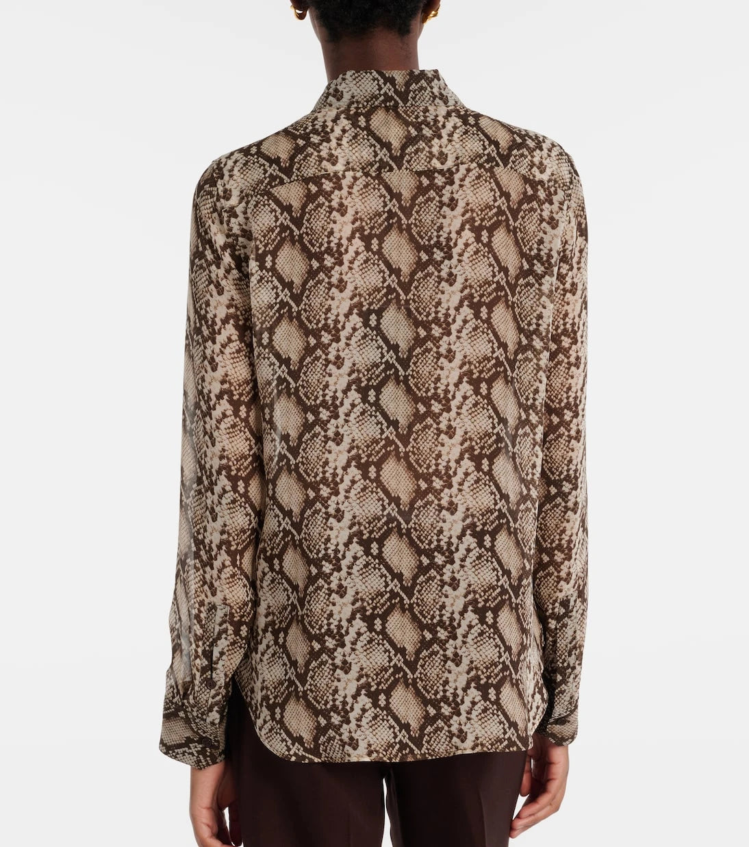 Nili Lotan - Gaia snake-print silk shirt