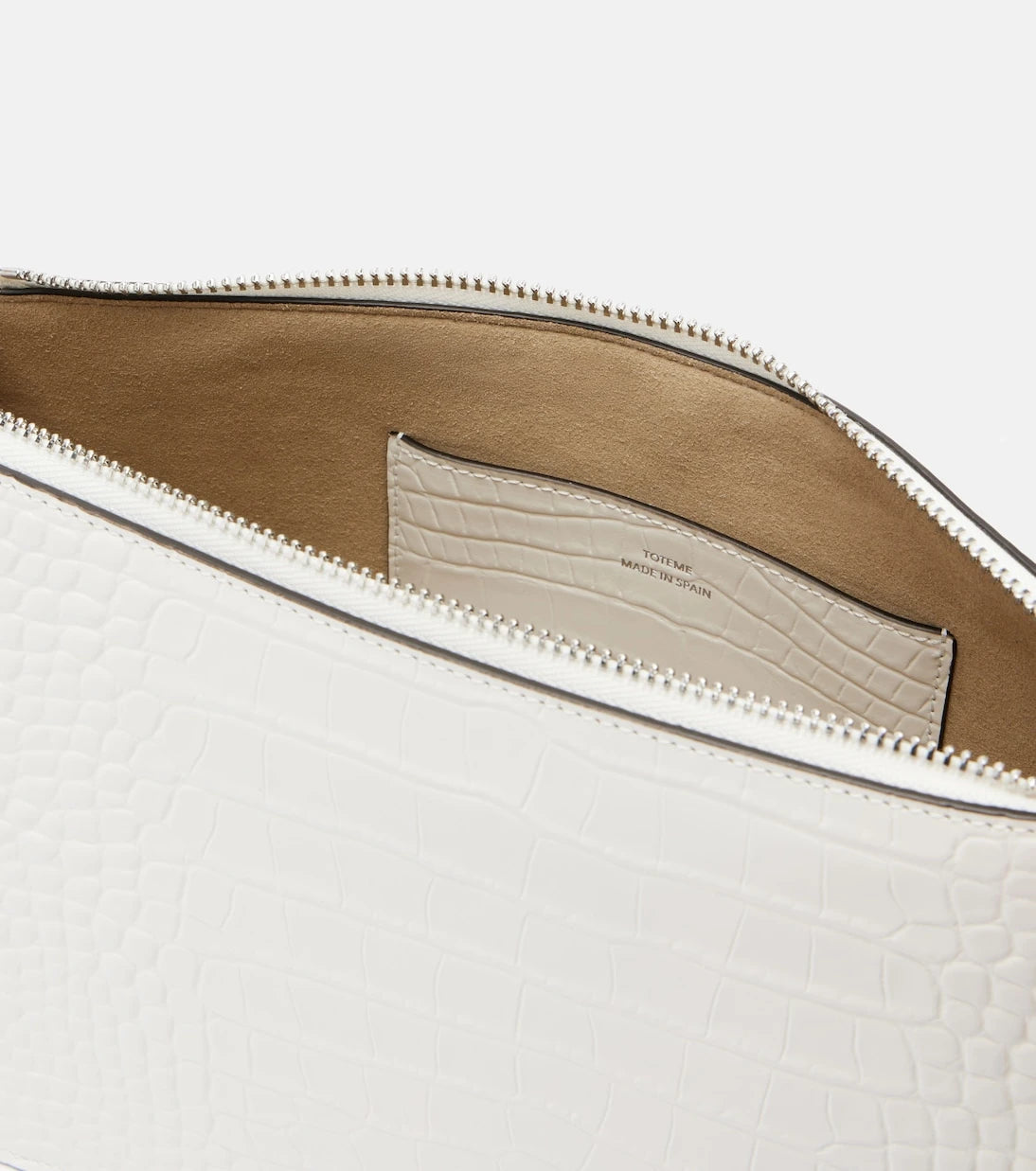 Toteme - Threefold croc-effect leather clutch