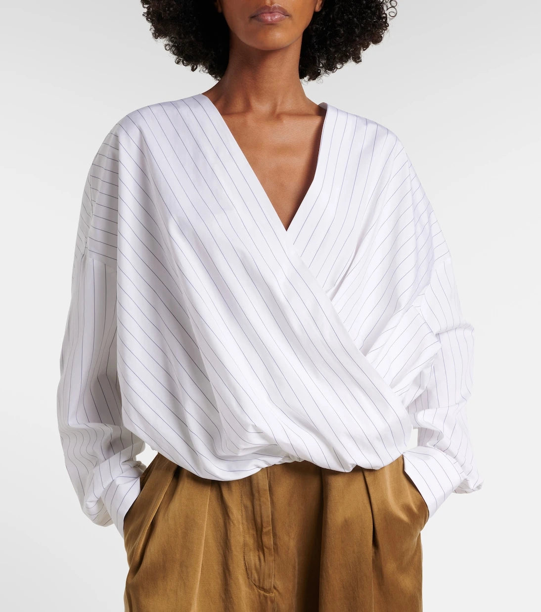 Dries Van Noten - Striped cotton top