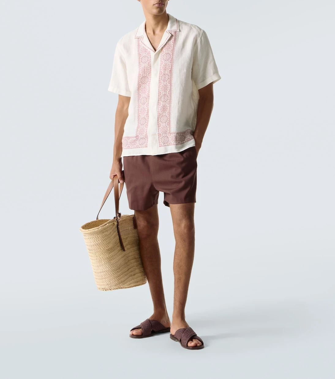 Orlebar Brown - Maitan printed linen bowling shirt