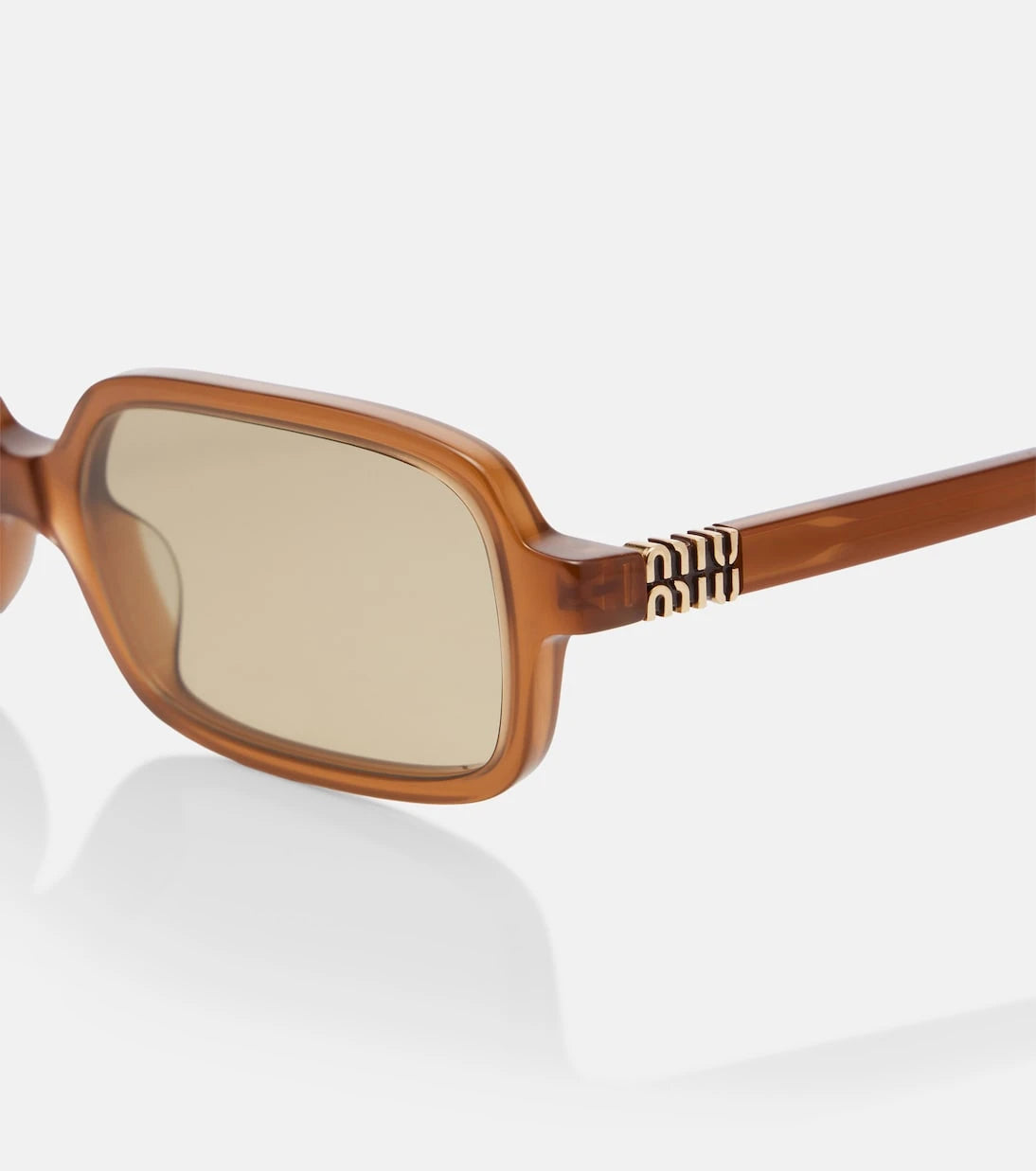 Miu Miu - Logo rectangular sunglasses