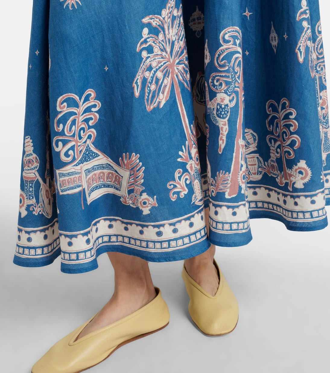 Alémais - Acacia printed linen maxi dress