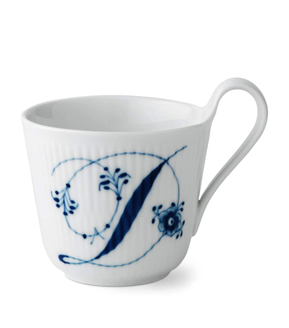 Royal Copenhagen Porcelain Fluted Alphabet Mug